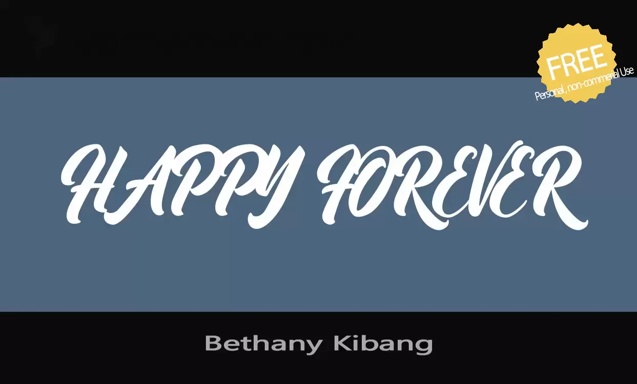 「Bethany-Kibang」字体效果图