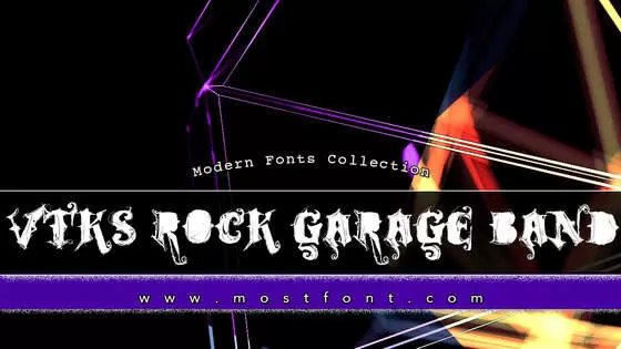 Typographic Design of VTKS-ROCK-GARAGE-BAND