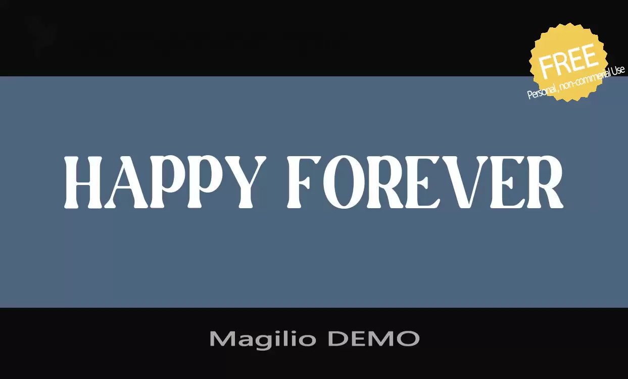 Font Sample of Magilio-DEMO