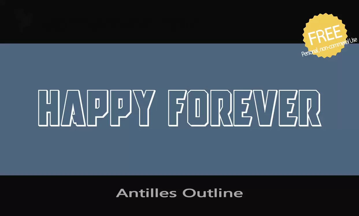 Font Sample of Antilles-Outline