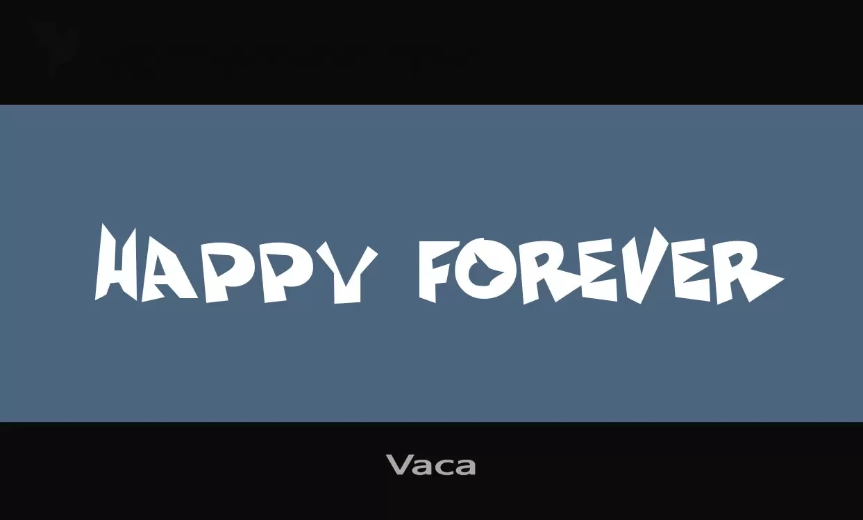 Font Sample of Vaca