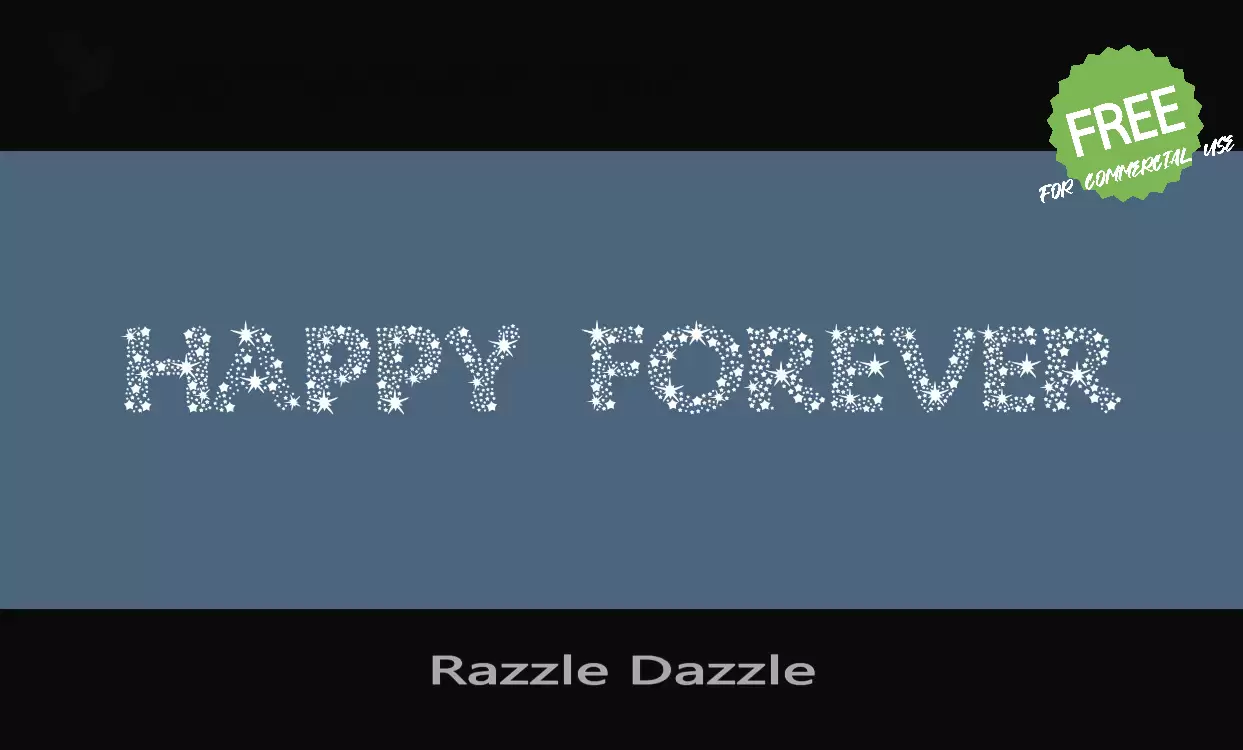 Font Sample of Razzle-Dazzle