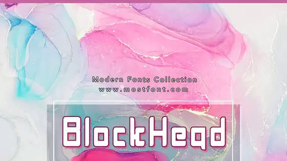 「BlockHead」字体排版样式