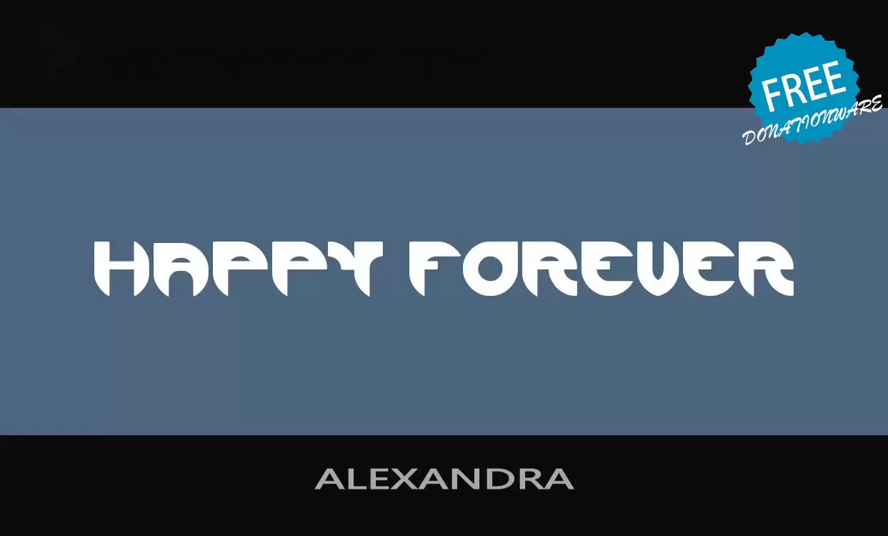 「ALEXANDRA」字体效果图