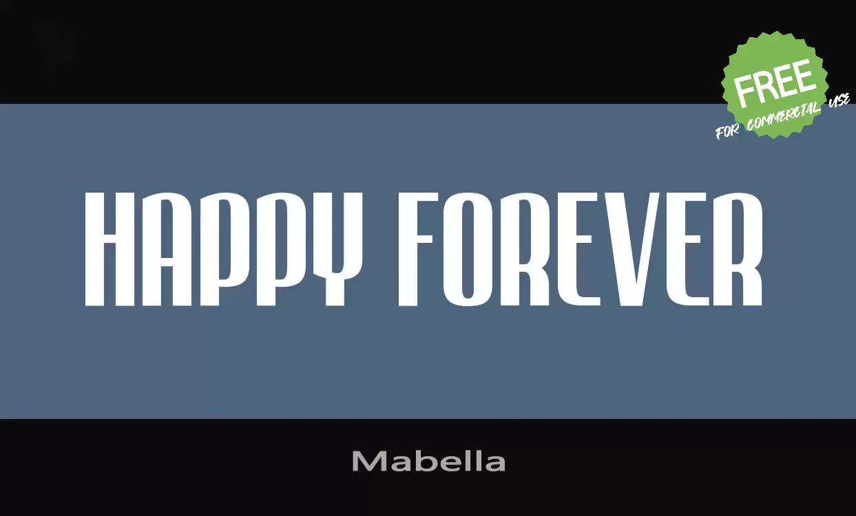 Font Sample of Mabella