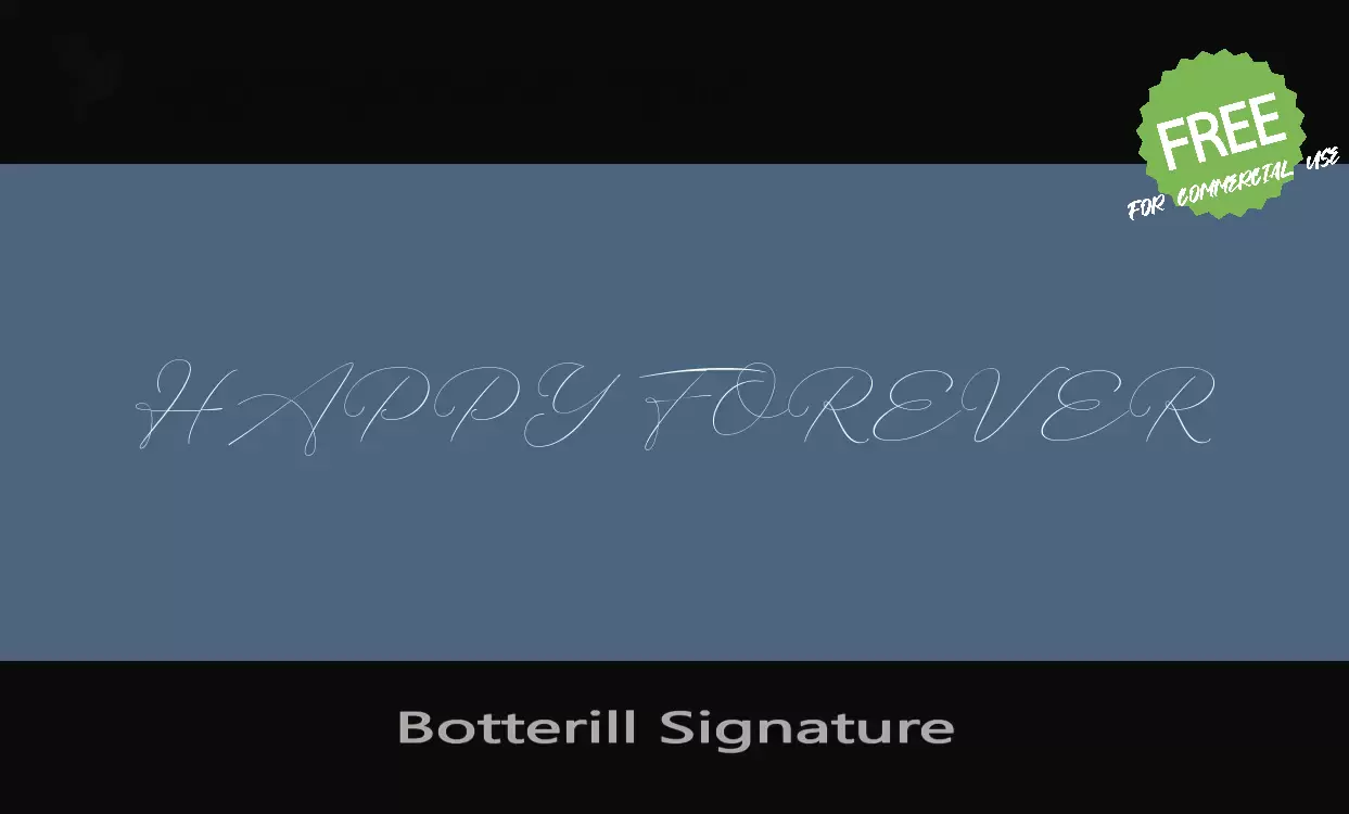 「Botterill-Signature」字体效果图