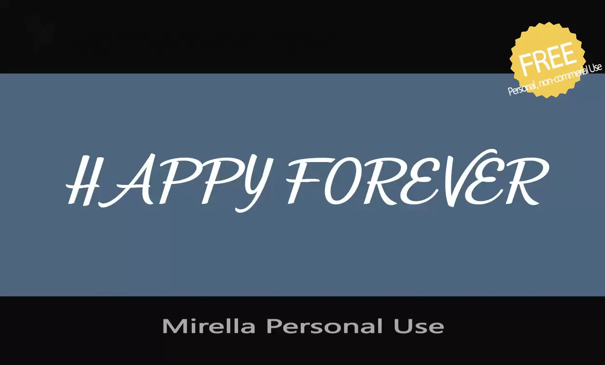 Font Sample of Mirella-Personal-Use