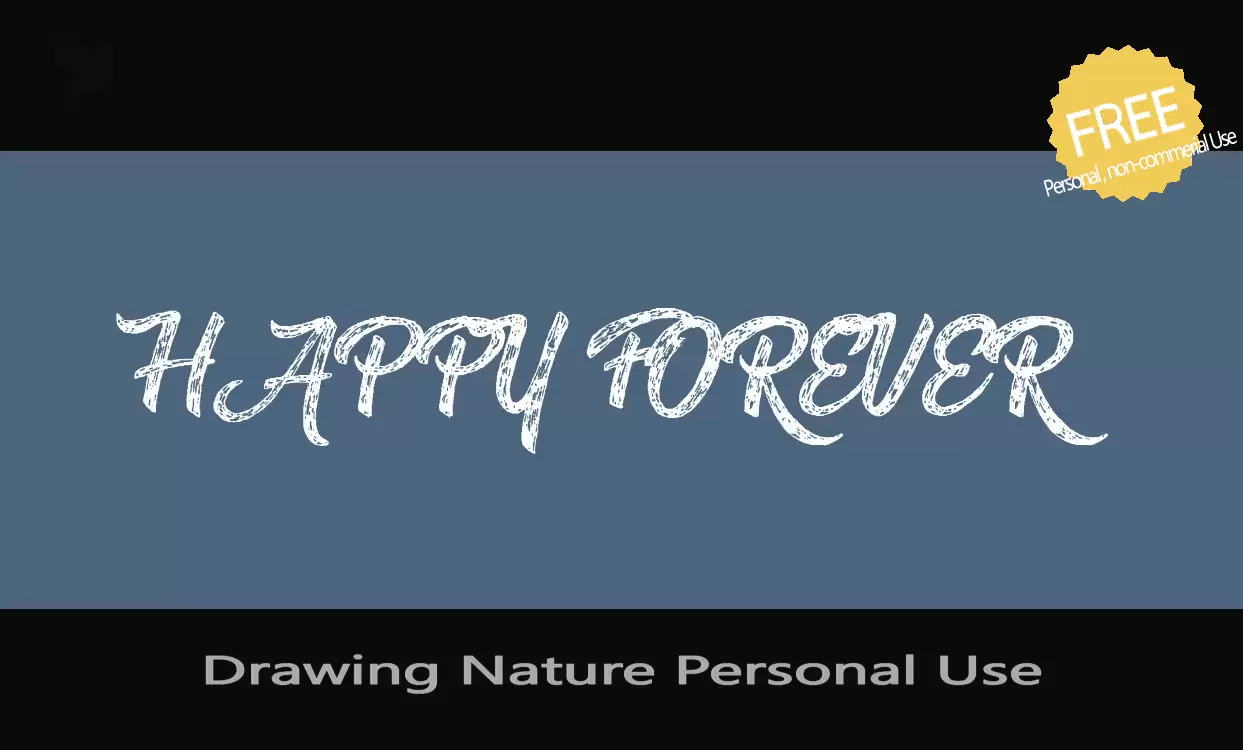 Font Sample of Drawing-Nature-Personal-Use