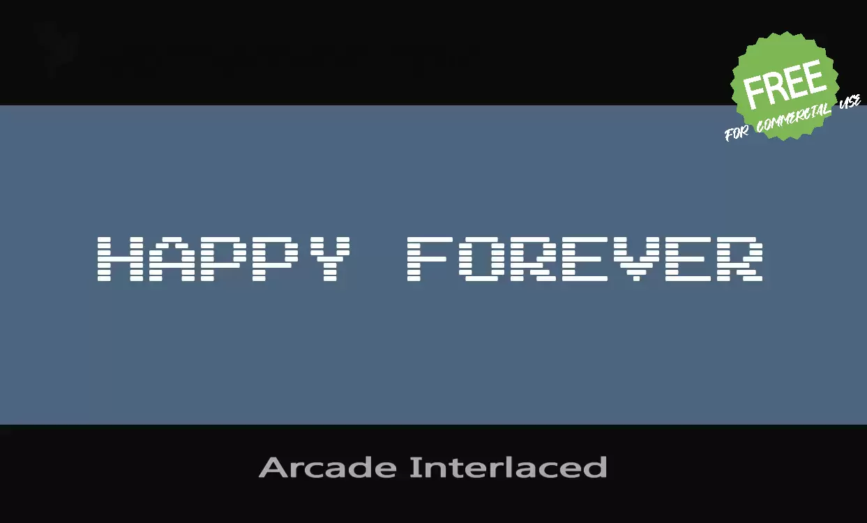 「Arcade Interlaced」字体效果图