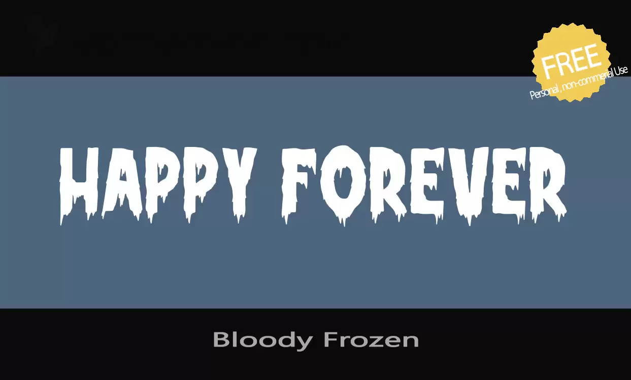 Font Sample of Bloody-Frozen