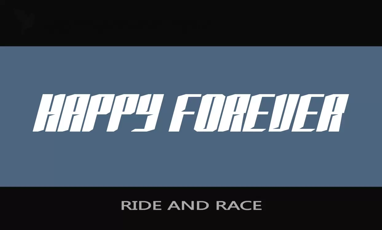 Font Sample of RIDE-AND-RACE