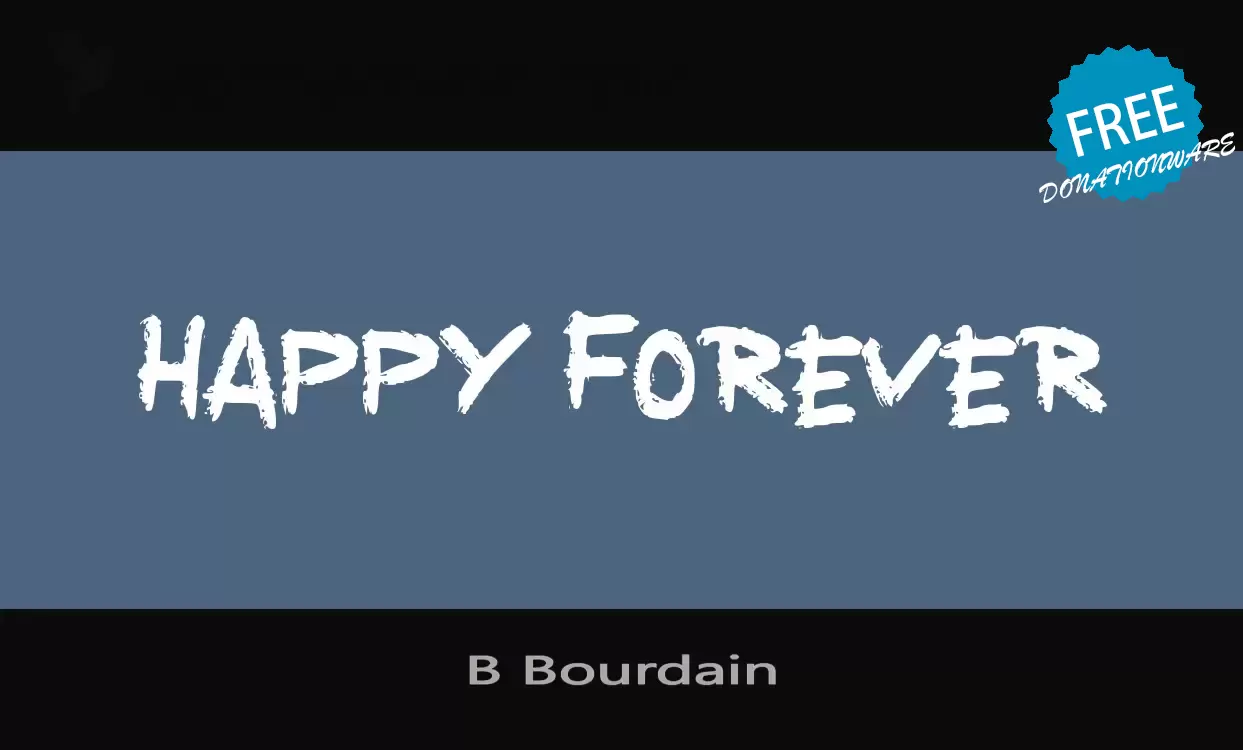 「B-Bourdain」字体效果图