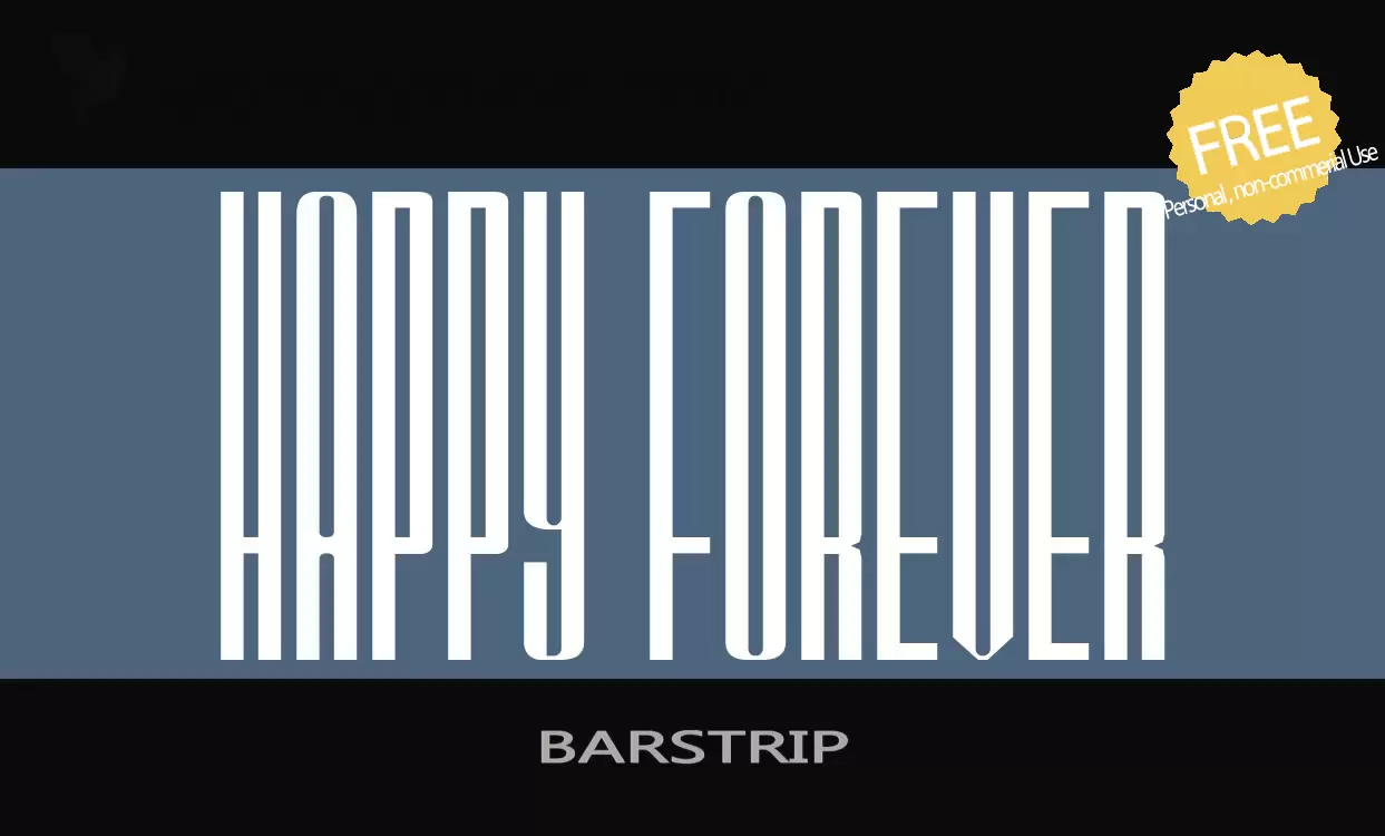 「BARSTRIP」字体效果图