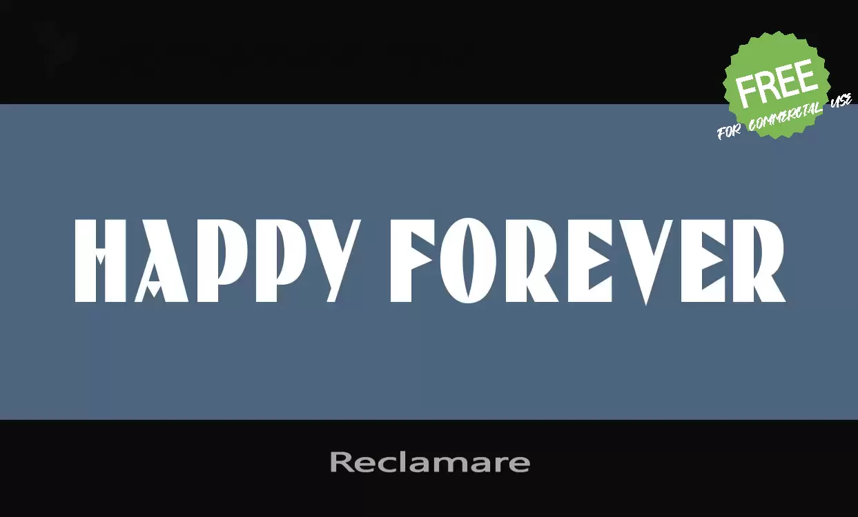 Font Sample of Reclamare