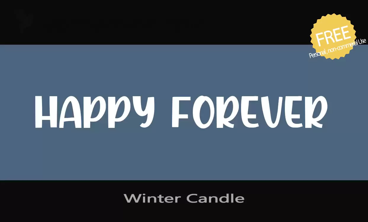 Font Sample of Winter-Candle