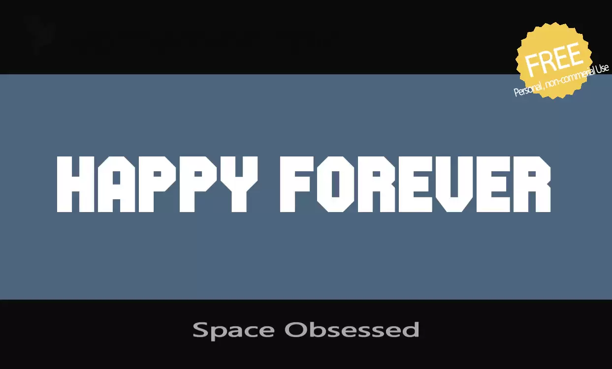 Font Sample of Space-Obsessed