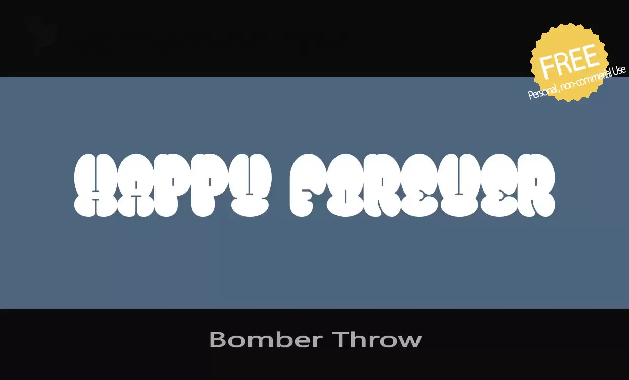 Font Sample of Bomber-Throw