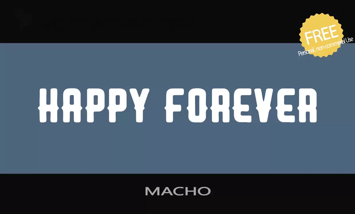 Font Sample of MACHO