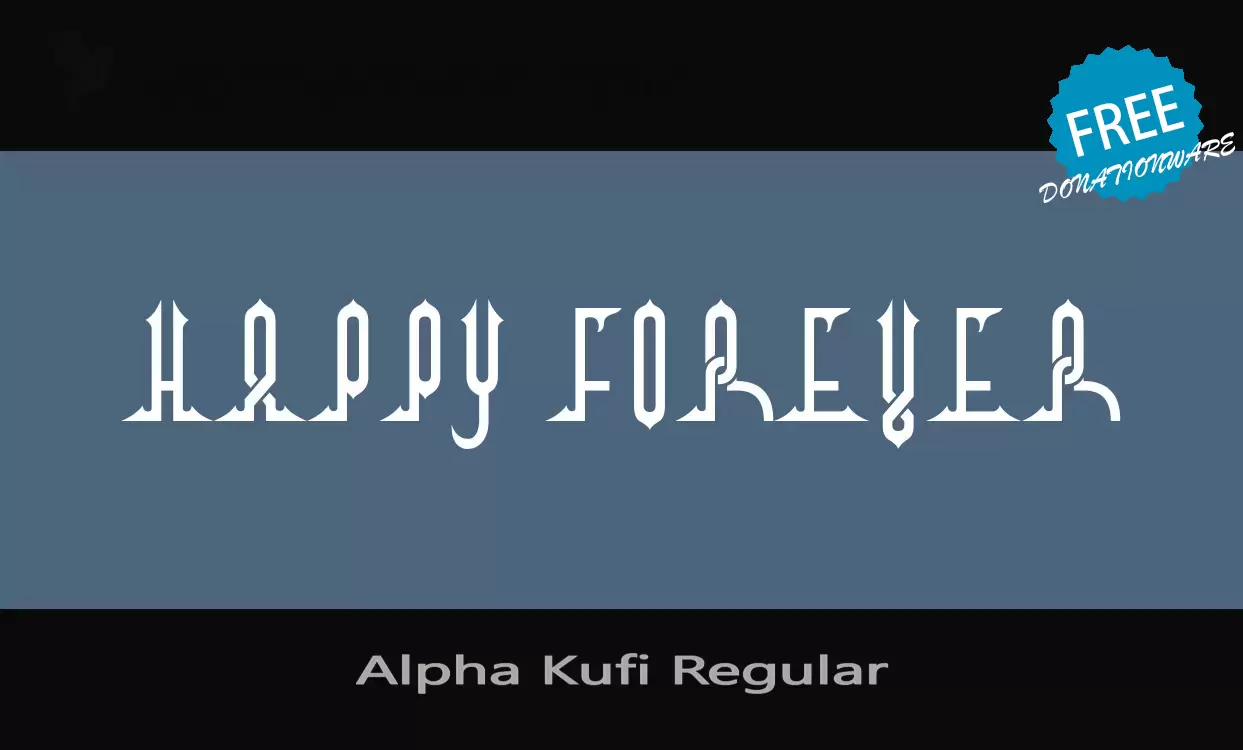 Font Sample of Alpha-Kufi-Regular