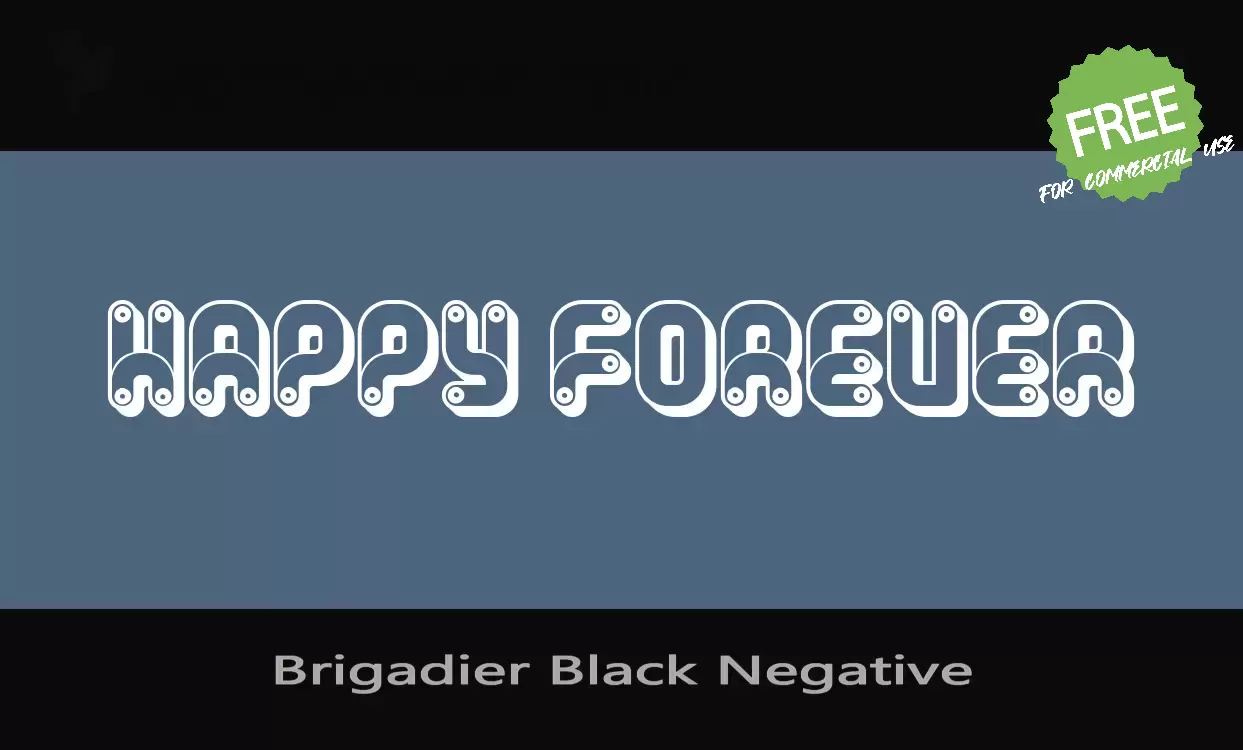 Font Sample of Brigadier-Black-Negative