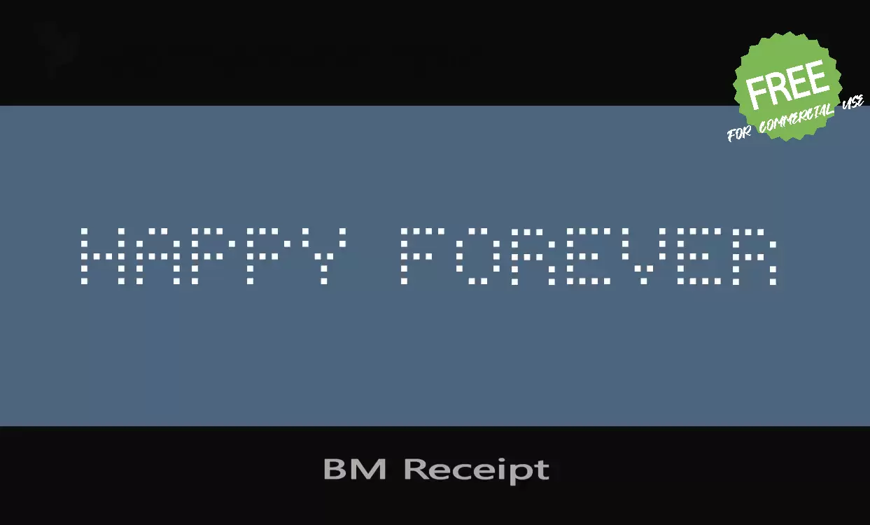 「BM Receipt」字体效果图