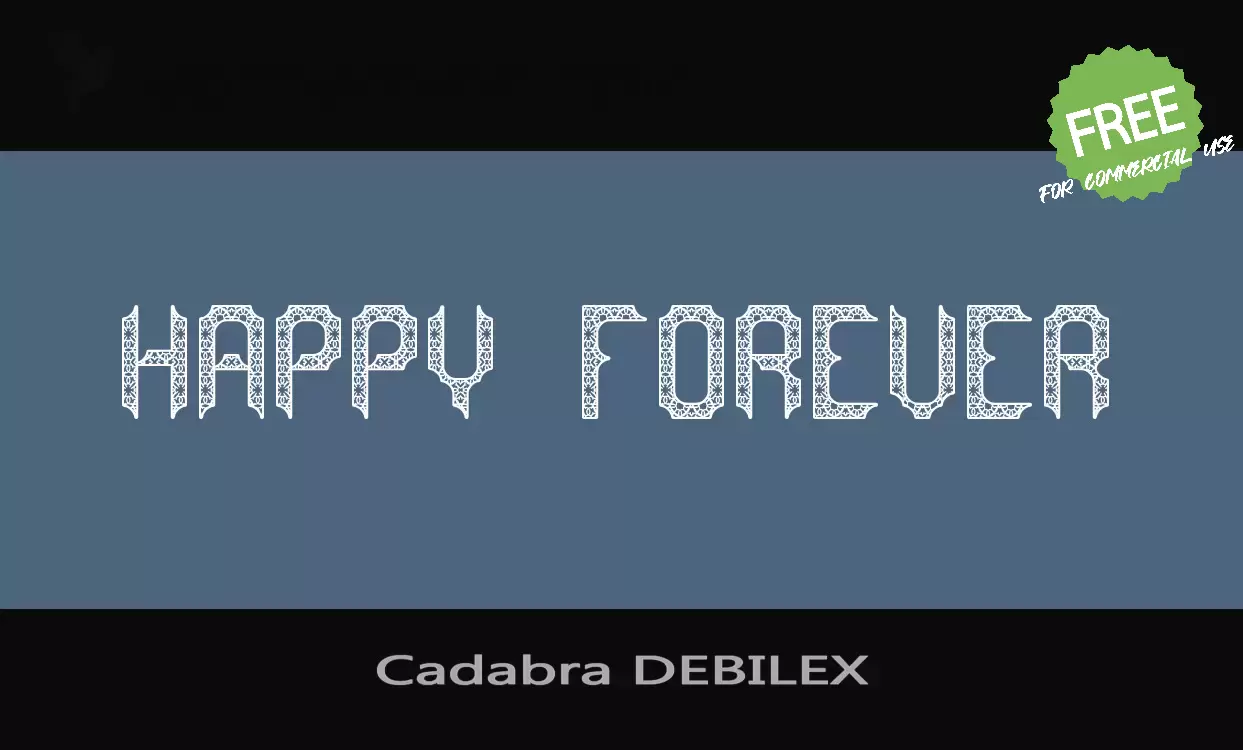 「Cadabra DEBILEX」字体效果图