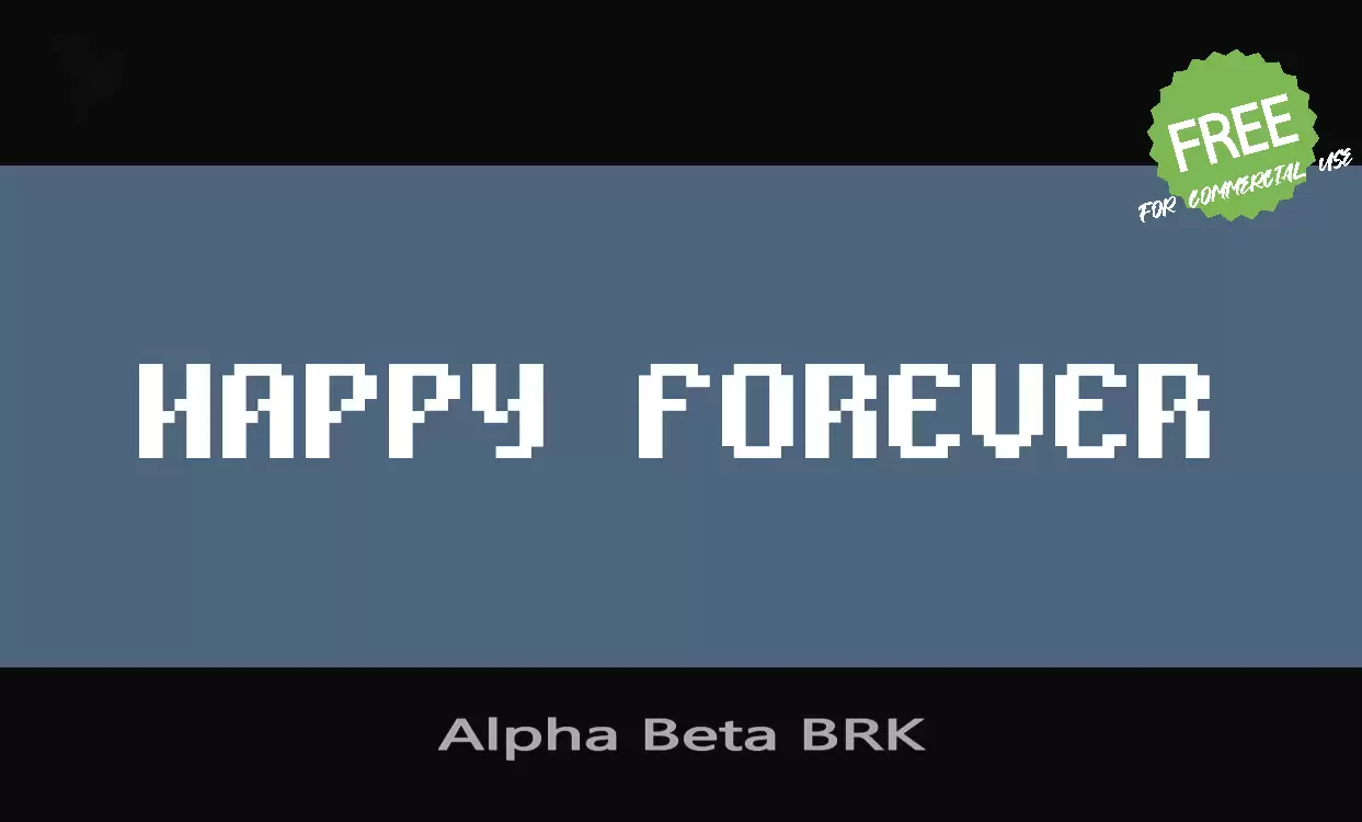 「Alpha-Beta-BRK」字体效果图