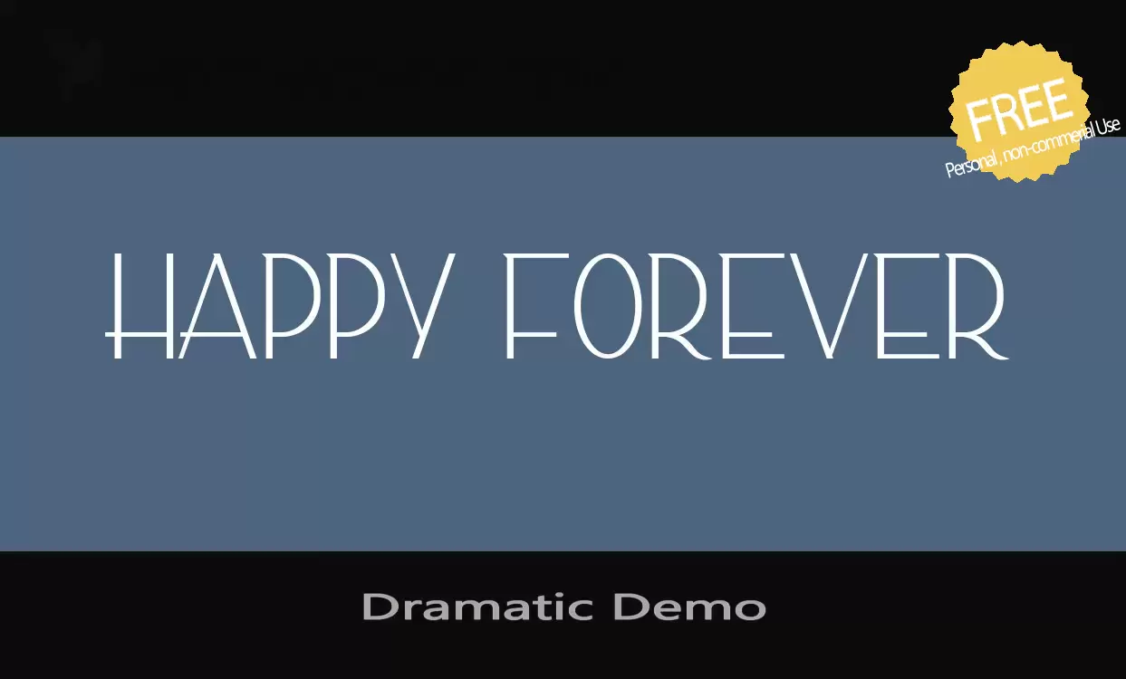 Font Sample of Dramatic-Demo