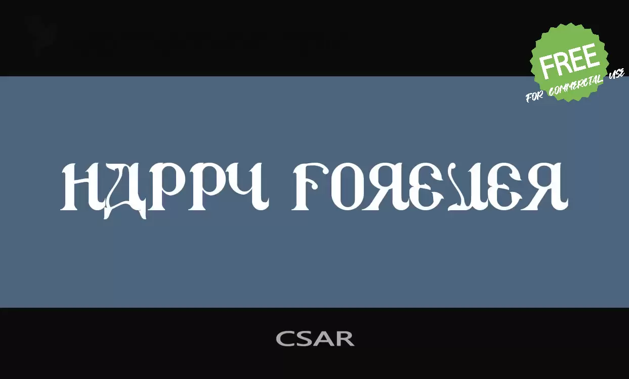 Font Sample of CSAR