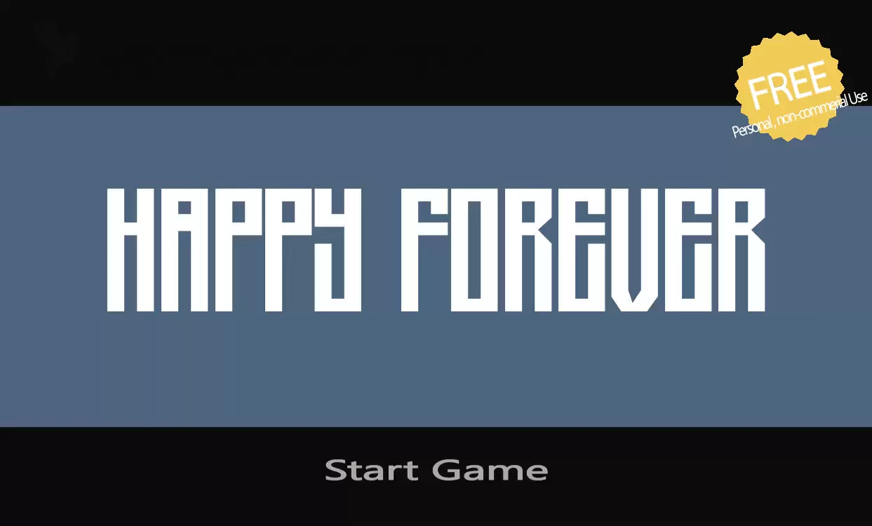 Font Sample of Start-Game