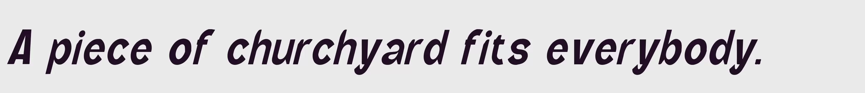 Preview Of Wild Bandit Italic