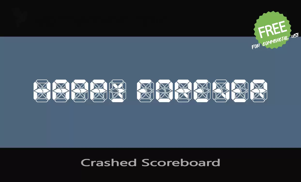 「Crashed Scoreboard」字体效果图