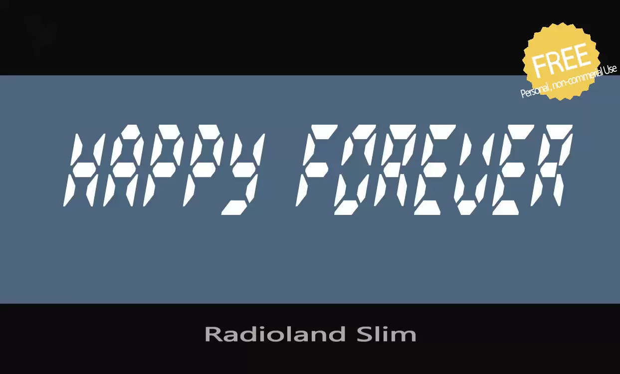 Font Sample of Radioland-Slim