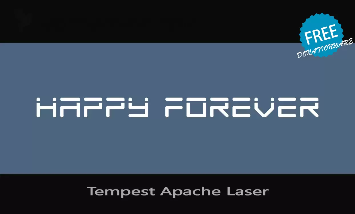 Font Sample of Tempest-Apache-Laser