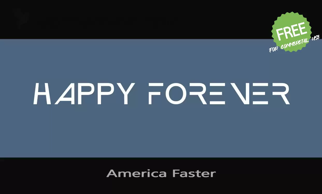 「America Faster」字体效果图