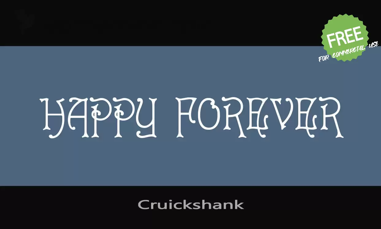 Font Sample of Cruickshank