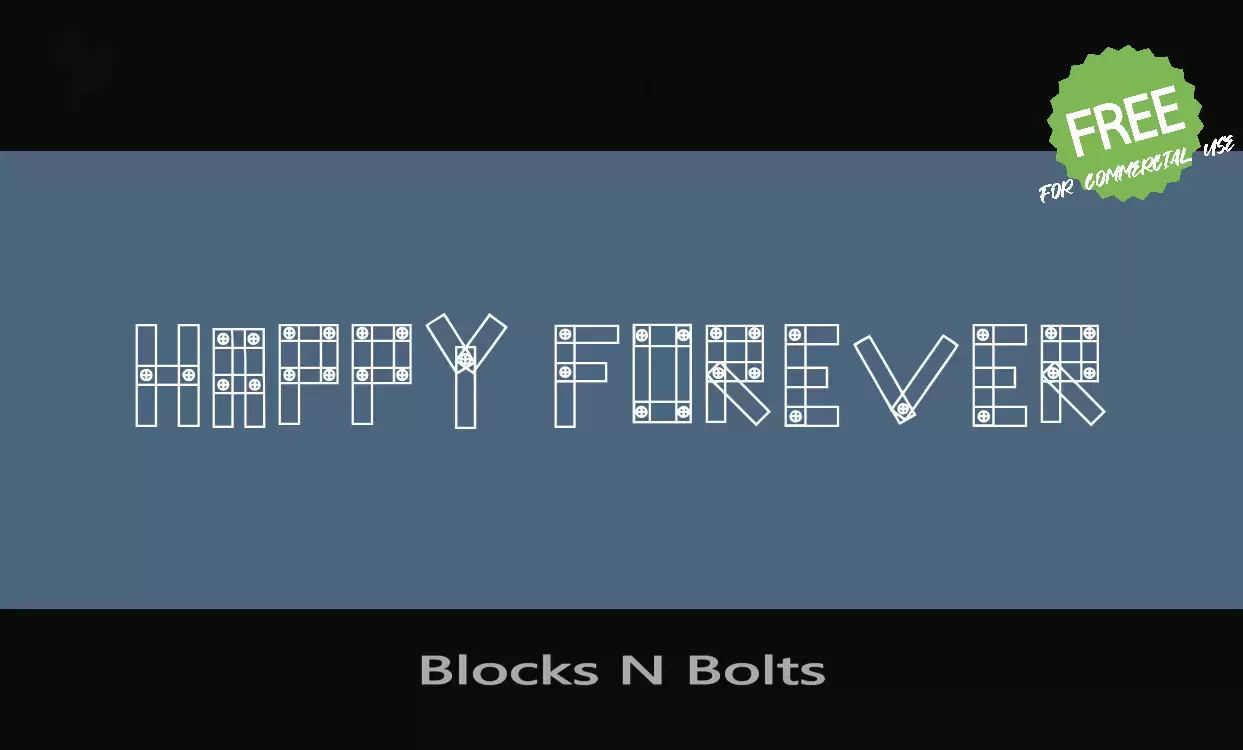 Font Sample of Blocks-N-Bolts