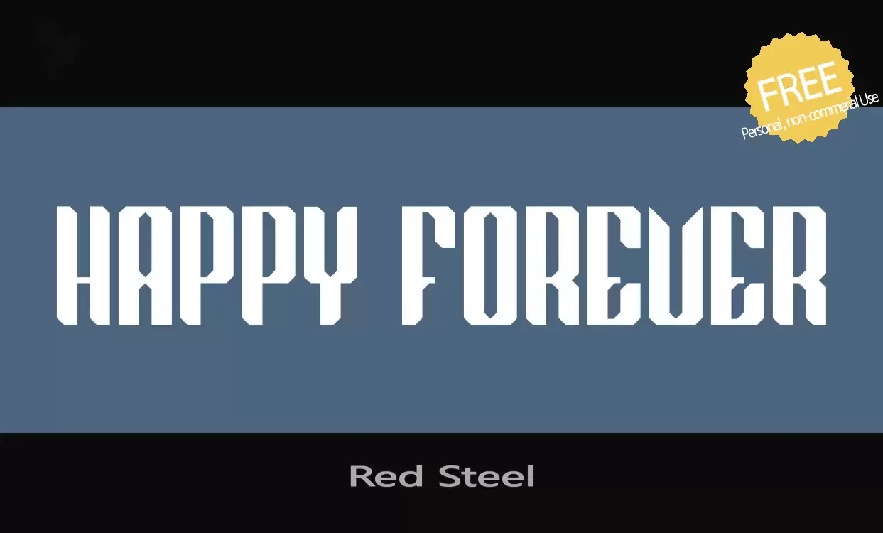 Font Sample of Red-Steel