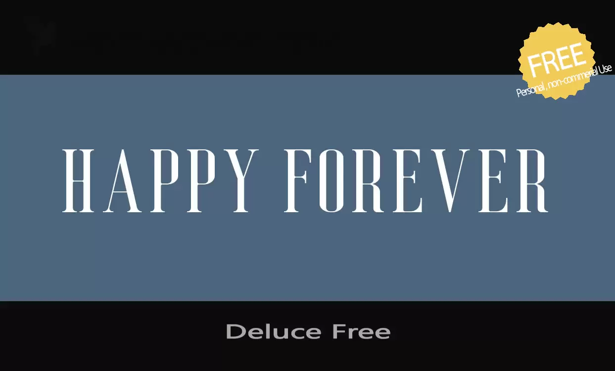 Font Sample of Deluce-Free