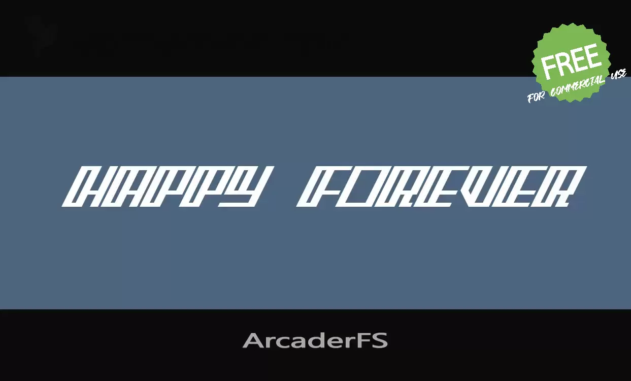 「ArcaderFS」字体效果图