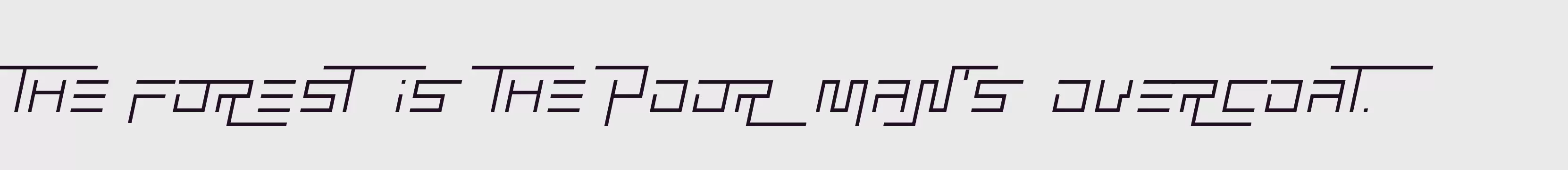 「extend thin italic」字体效果图