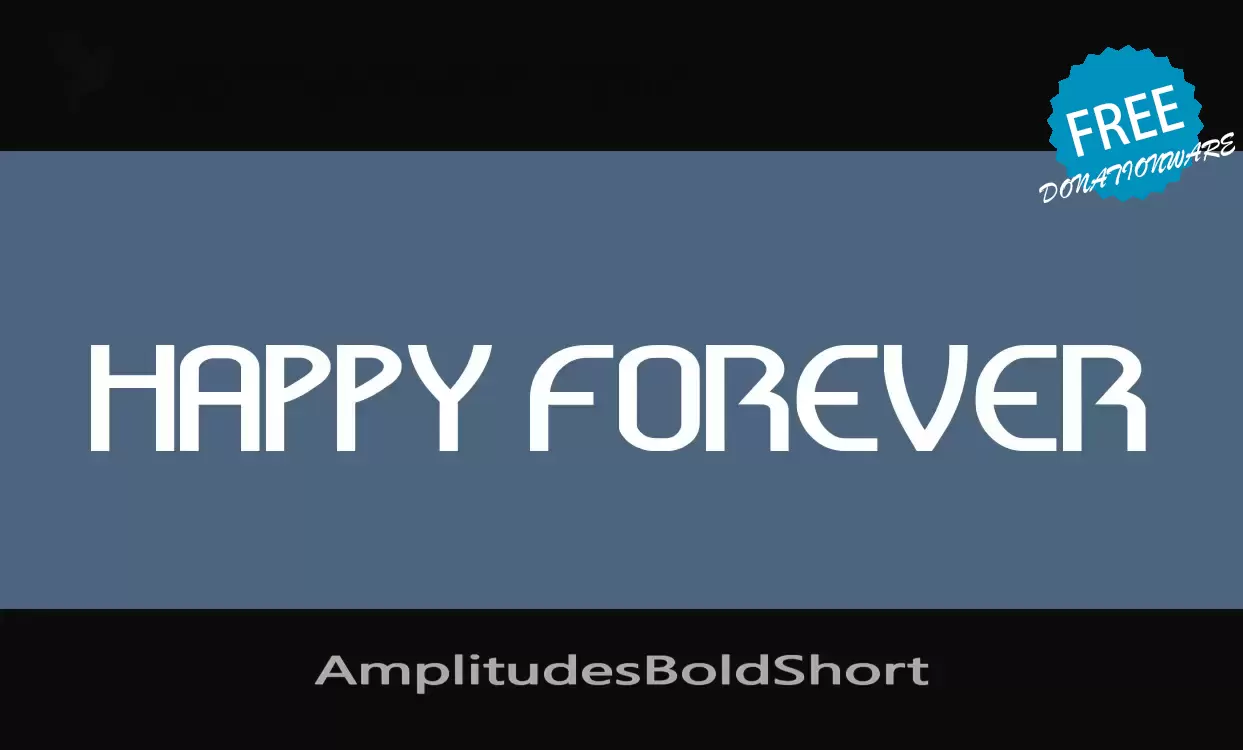 Font Sample of AmplitudesBoldShort