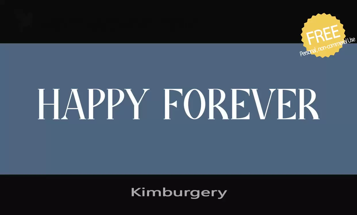 Font Sample of Kimburgery