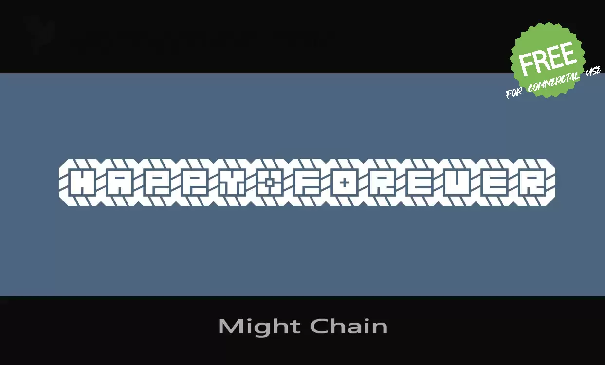 「Might Chain」字体效果图