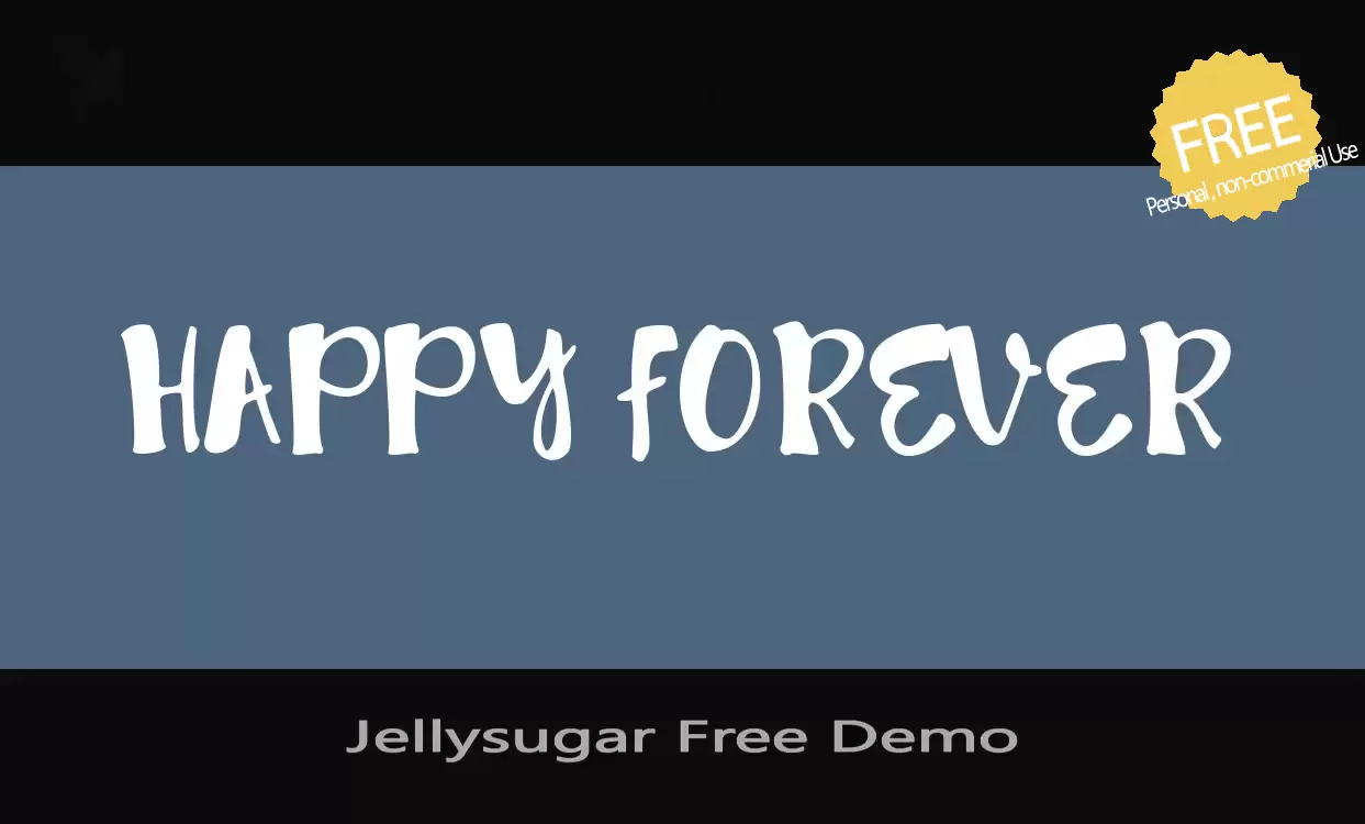 「Jellysugar-Free-Demo」字体效果图