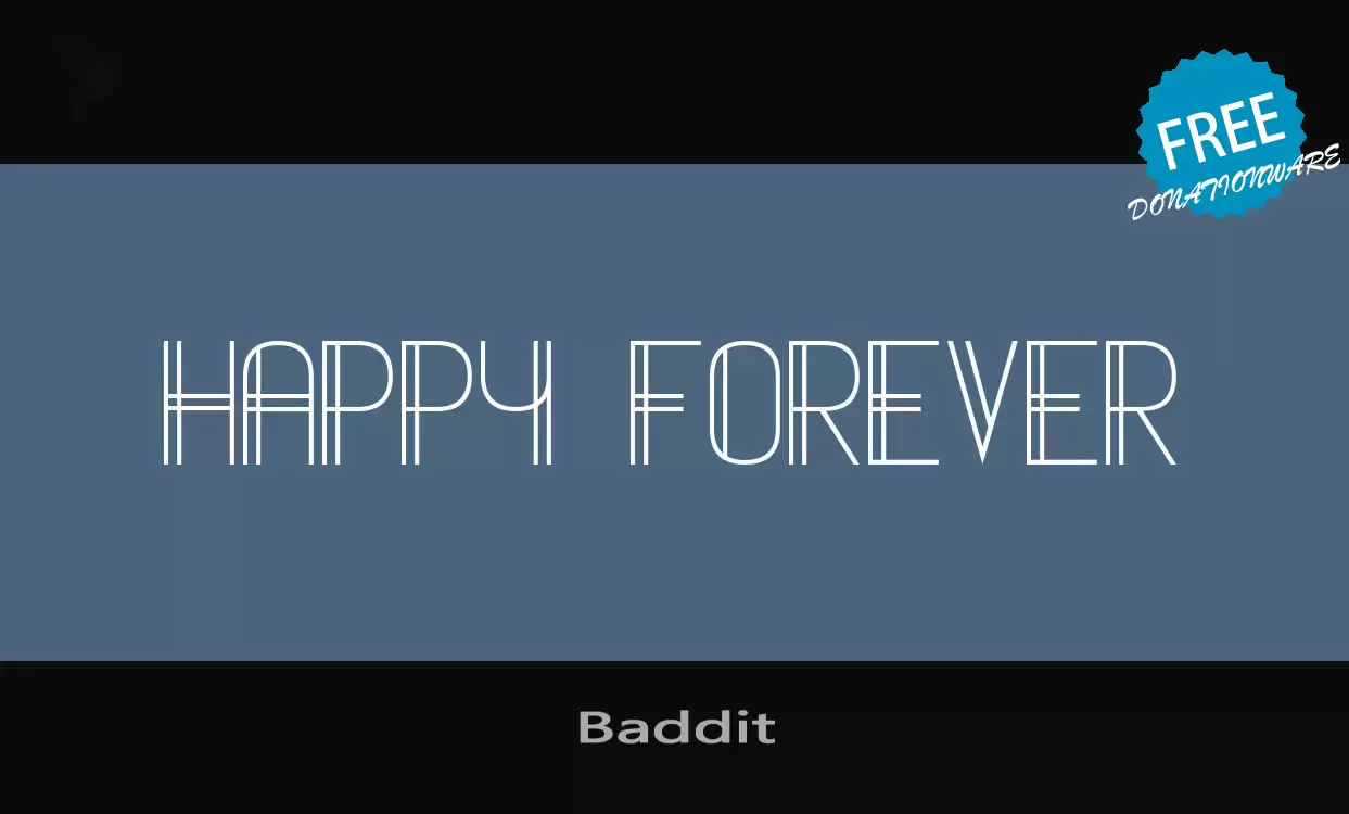 Font Sample of Baddit