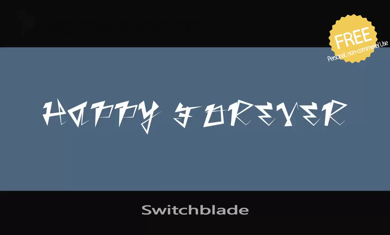 「Switchblade」字体效果图