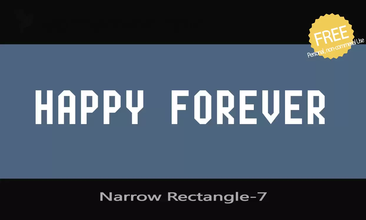 Font Sample of Narrow-Rectangle-7