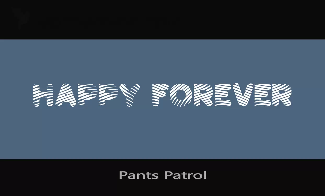 「Pants-Patrol」字体效果图