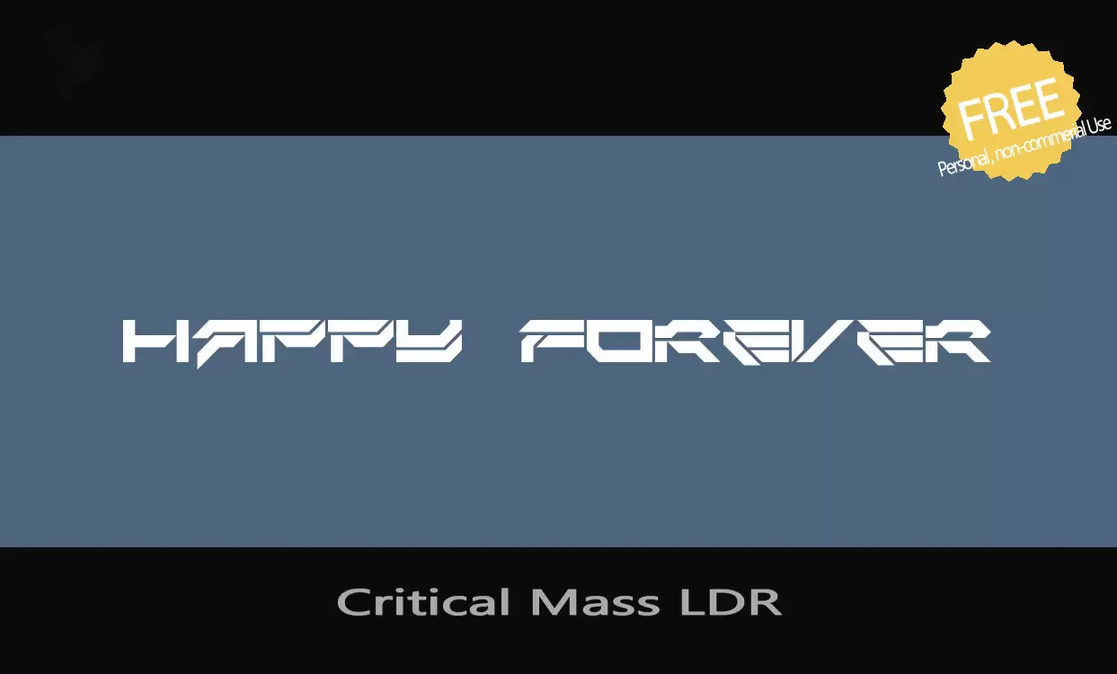 Font Sample of Critical-Mass-LDR